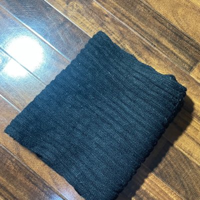 Polo Ralph Lauren Scarf One Size | Black 2000s Ribbed Knit Scarf Pony | Unisex