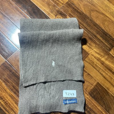 Polo Ralph Lauren Scarf One Size | Grey Ribbed Knit Pony Scarf Taupe | Unisex