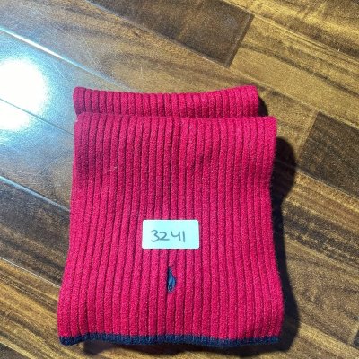 Polo Ralph Lauren Scarf One Size | Red 2000s Ribbed Knit Scarf Pony Navy | Unisex