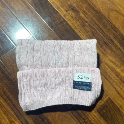 Ralph Lauren Scarf One Size | Pink 2000s Cable Knit Scarf Pony | Unisex