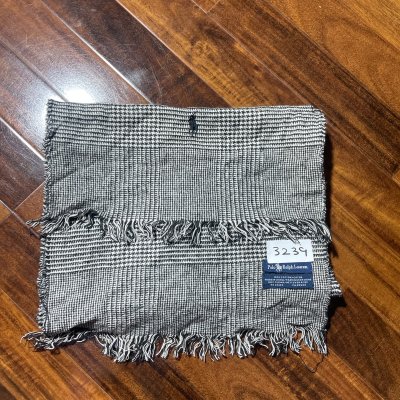 Polo Ralph Lauren Scarf One Size | Grey 2000s Glen Plaid Scarf Houndstooth | Unisex